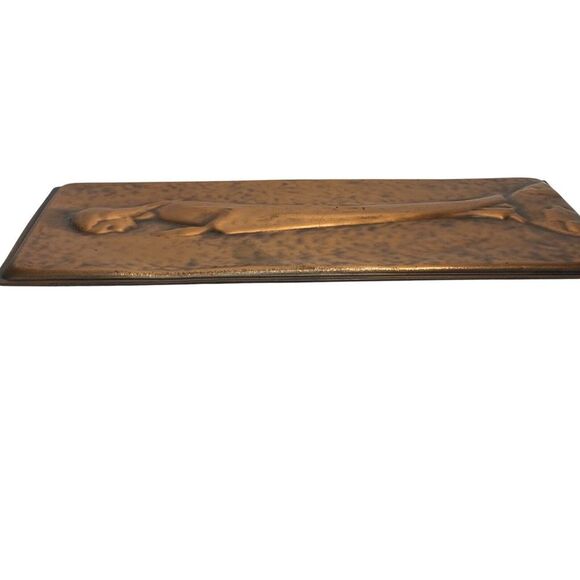 Vintage Copper Prayer‎ Religious Sculpture Wall Hanging Plaque - Picture 6 of 6